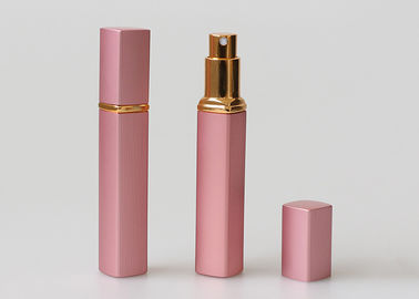 Χαραγμένη ροζ ορθογώνια μορφή μπουκαλιών 12ml ψεκαστήρων αρώματος ταξιδιού γυαλιού