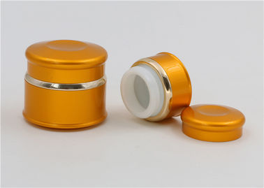 Αλουμινίου χρυσό χρώμα εμπορευματοκιβωτίων 15ml 20ml 50ml βάζων γυαλιού καλλυντικό
