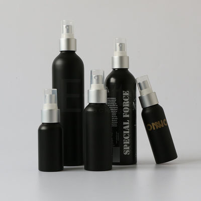 SVHC OD20 καλλυντικά μπουκάλια αργιλίου εδαφοβελτιωτικών σαμπουάν μεταλλινών μαύρα