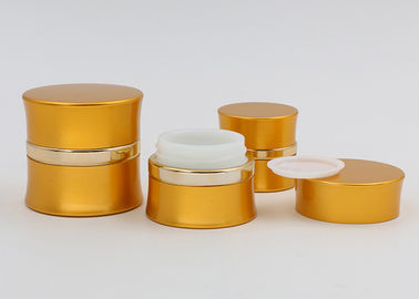 Χρυσό 30ml πάγωσε τα καλλυντικά βάζα, λεπτά εμπορευματοκιβώτια Makeup γυαλιού μέσης μικρά με τα καπάκια