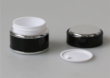 6 Oz 8 Oz 1 Oz μαύρα πλαστικά καλλυντικά βάζα, μικρά πλαστικά καλλυντικά εμπορευματοκιβώτια με τα καπάκια